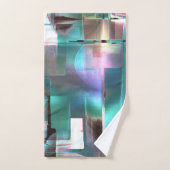 Überlappung des Gradienten grün und farbig in weic Badhandtuch Set (Handtuch)