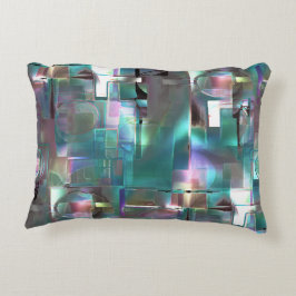 Überlappung des Gradienten grün und farbig in weic Dekokissen