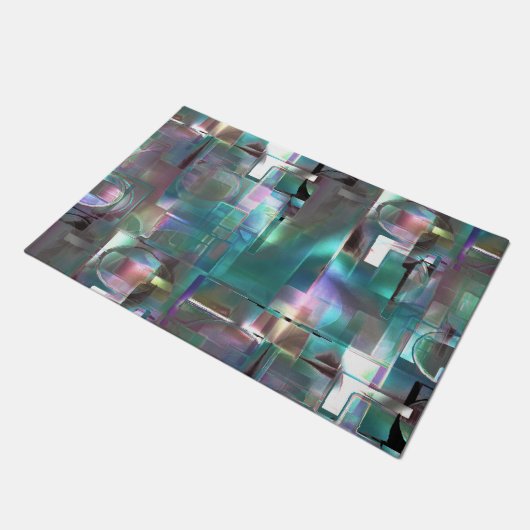 Überlappung des Gradienten grün und farbig in weic Fußmatte (Schrägansicht)