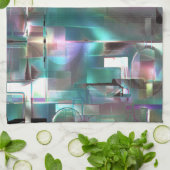 Überlappung des Gradienten grün und farbig in weic Geschirrtuch (Gefaltet)