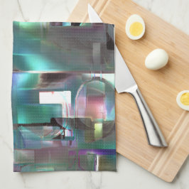 Überlappung des Gradienten grün und farbig in weic Geschirrtuch