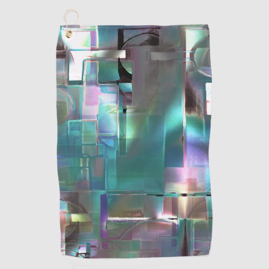 Überlappung des Gradienten grün und farbig in weic Golfhandtuch (Vorderseite)