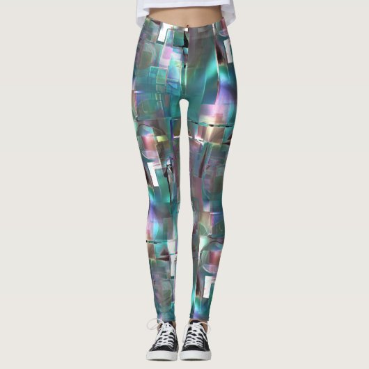 Überlappung des Gradienten grün und farbig in weic Leggings (Vorderseite)