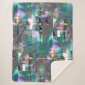 Überlappung des Gradienten grün und farbig in weic Sherpadecke (Vorderseite)