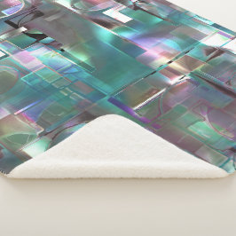 Überlappung des Gradienten grün und farbig in weic Sherpadecke