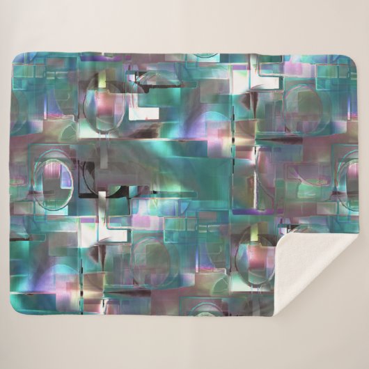 Überlappung des Gradienten grün und farbig in weic Sherpadecke (Vorderseite (Horizontal))