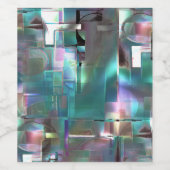 Überlappung des Gradienten grün und farbig in weic Weinetikett (Einzelnes Label)