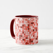Überlappung kleiner Quadrate, Korallenfarben oder Tasse (Vorderseite Links)