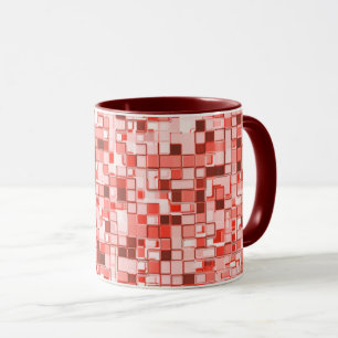 Überlappung kleiner Quadrate, Korallenfarben oder Tasse