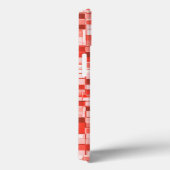 Überlappung von kleinen Quadraten, Rot- oder Koral Case-Mate iPhone Hülle (Rückseite / Rechts)