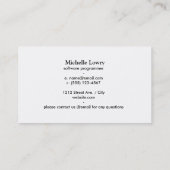 Überlappungsringe Visitenkarte (Rückseite)