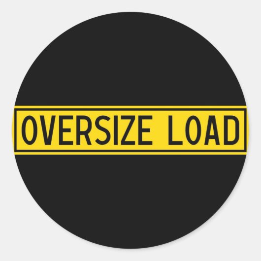 Überlast Runder Aufkleber (Vorderseite)