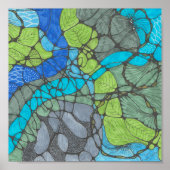 Überlastete Doodle drucken 8x8in. Poster (Vorne)