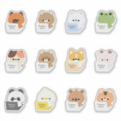 Überlastete Tiere Aufkleber (Vorderseite)