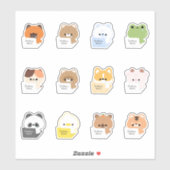 Überlastete Tiere Aufkleber (Blatt)