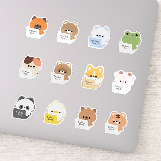 Überlastete Tiere Aufkleber (Detail)