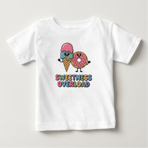 Überlastung der Süße Donut & Eis Baby T-shirt