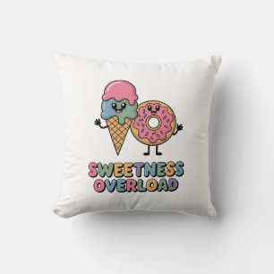 Überlastung der Süße Donut & Ice Creme Kinder Kissen