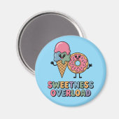Überlastung der Süße | Donut & Ice Creme Kinder Magnet (Vorderseite/Rückseite)