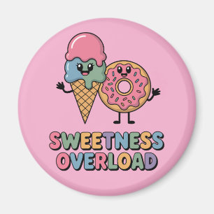 Überlastung der Süße Donut & Ice Creme Kinder Magnet