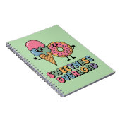 Überlastung der Süße | Donut & Ice Creme Kinder Notizblock (Rechte Seite)