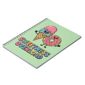 Überlastung der Süße | Donut & Ice Creme Kinder Notizblock (Linke Seite)