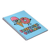 Überlastung der Süße | Donut & Ice Creme Kinder Notizblock (Rechte Seite)