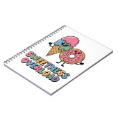 Überlastung der Süße | Donut & Ice Creme Kinder Notizblock (Linke Seite)