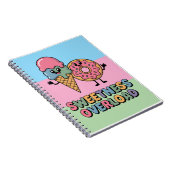 Überlastung der Süße | Donut & Ice Creme Kinder Notizblock (Rechte Seite)