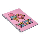 Überlastung der Süße | Donut & Ice Creme Kinder Notizblock (Rechte Seite)