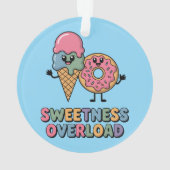 Überlastung der Süße | Donut & Ice Creme Kinder Ornament (Rückseite)