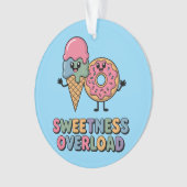 Überlastung der Süße | Donut & Ice Creme Kinder Ornament (Vorderseite)