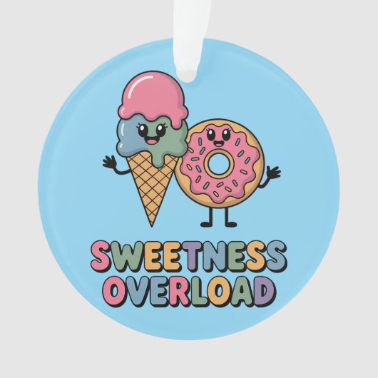 Überlastung der Süße | Donut & Ice Creme Kinder Ornament (Vorderseite)