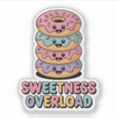 Überlastung der Süße | Donut Kids Aufkleber (Vorderseite)
