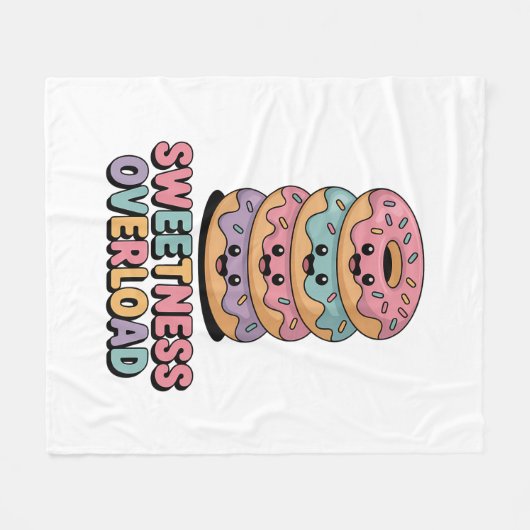 Überlastung der Süße | Donut Kids Fleecedecke (Vorderseite (Horizontal))