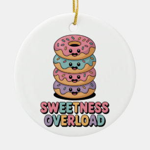 Überlastung der Süße Donut Kids Keramik Ornament