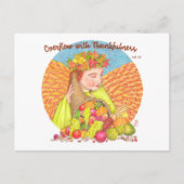 Überlauf mit Dankbarkeit Inspiration Postkarte (Vorderseite)