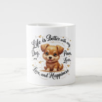 Überlaufene Päuse, Überfließende Liebe Tasse