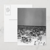 Überlaufener Strand Postkarte (Vorne/Hinten)