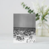 Überlaufener Strand Postkarte (Stehend Vorderseite)