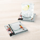 Überlaufrohr Glasuntersetzer (Schrägansicht)