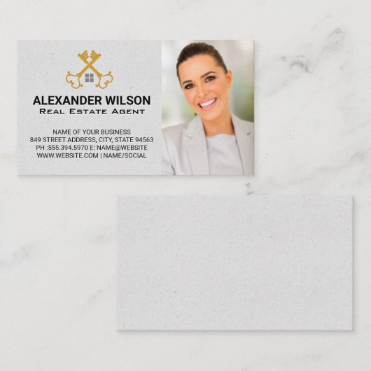 Überlauftasten | Geschäftsfrau Visitenkarte (Vorne/Hinten)