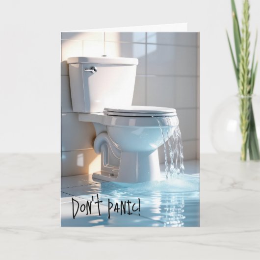 Überlauftoilette Ältere Geburtstags-Spaß Karte (Vorderseite)