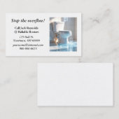 Überlauftoilette für ein Klempnergeschäft Visitenkarte (Vorne/Hinten)