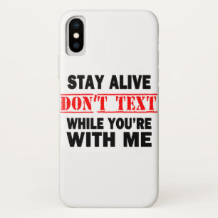 Überlebe. Schreib keine SMS, während du mit mir bi Case-Mate iPhone Hülle