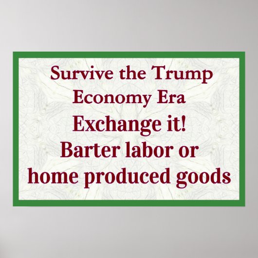 Überlebe Trump-Wirtschaft Tausch es Poster (Vorne)