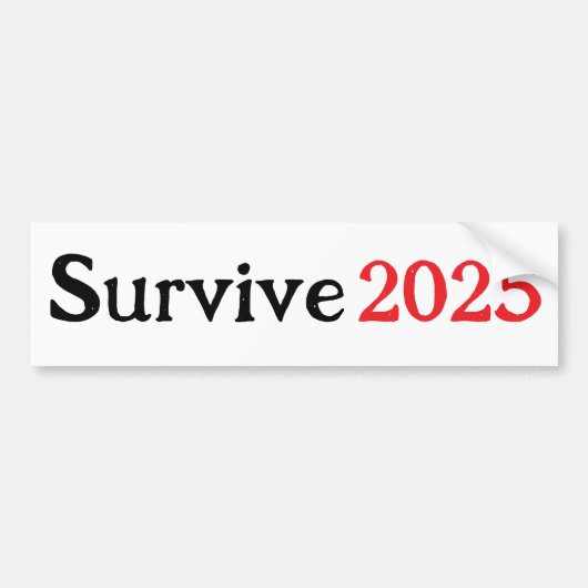 Überleben 2025 autoaufkleber (Vorne)