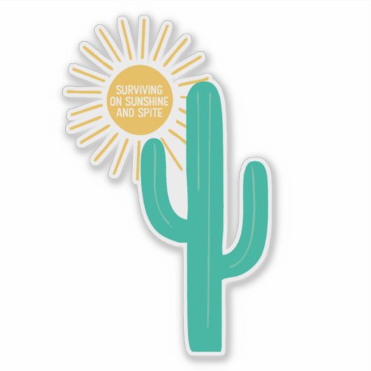 Überleben auf Sonnenschein und Spite Aufkleber (Vorderseite)