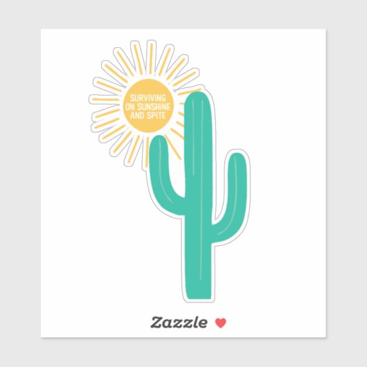 Überleben auf Sonnenschein und Spite Aufkleber (Blatt)