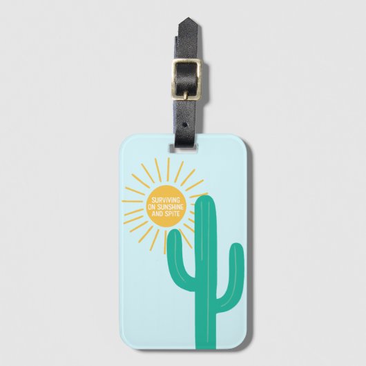 Überleben auf Sonnenschein und Spite Gepäckanhänger (Vorderseite Vertikal)